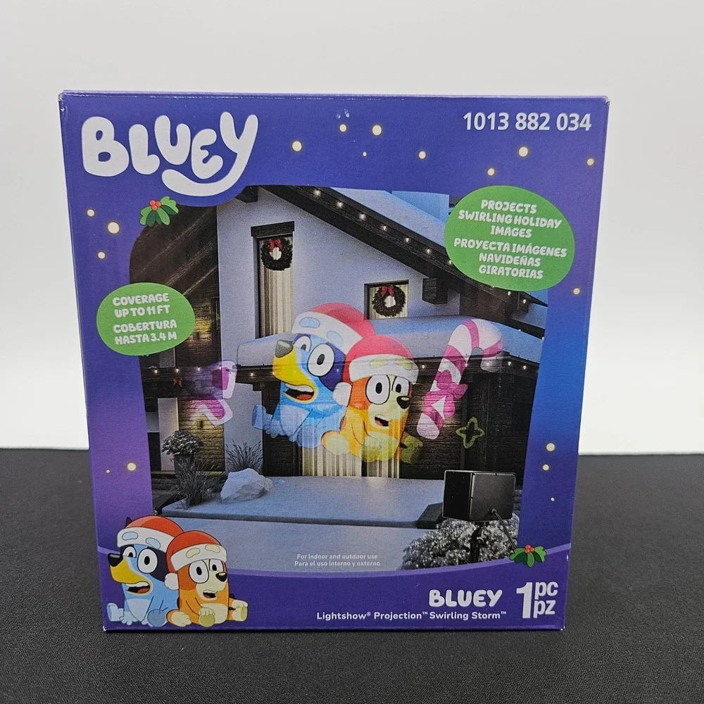 Bluey Bingo‎ Lightshow Projection Swirling Storm Holiday Christmas Projector